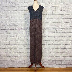 Falconeri Gray & Rust Metallic Knit Sheath Dress
